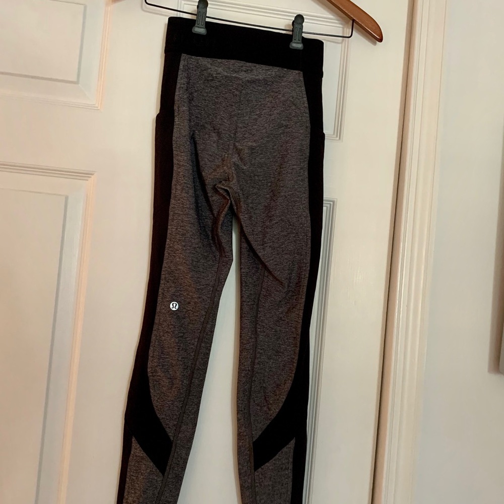 Gray and black LULULEMON leggings